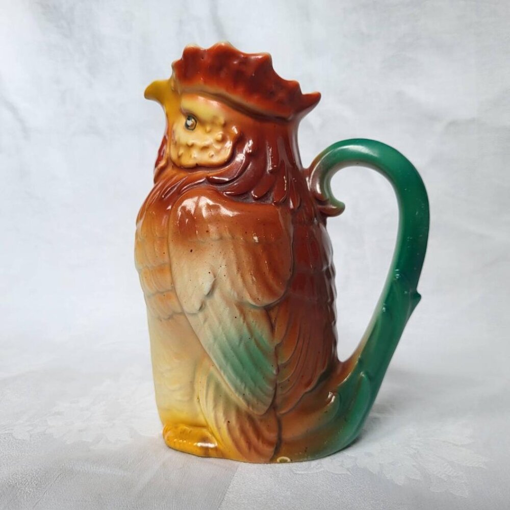 Czechoslovakian pitcher/ewer/creamer rooster